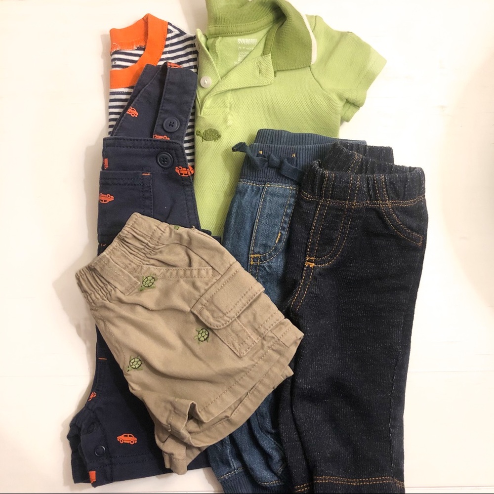 Gymboree / carters boys 6 piece short, pants sets